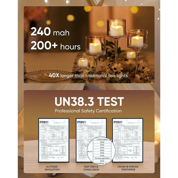 Flickering Flameless Candle Tea Lights Votive  Centerpiece Table Decorations - Picture 4 of 11